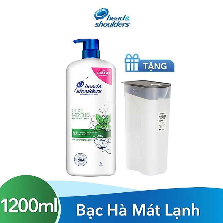 Dầu Gội Head & Shoulders Bạc Hà Mát Lạnh (1200ml) - Tặng Bình Nước