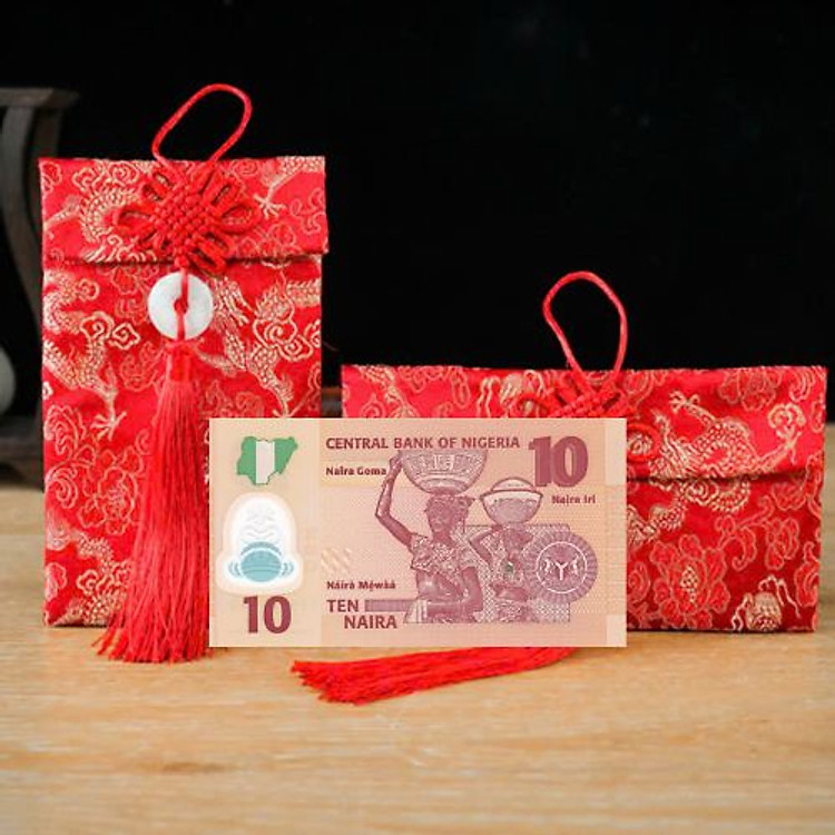 Túi gấm màu cam loại 10 Nigeria - Ảnh 2