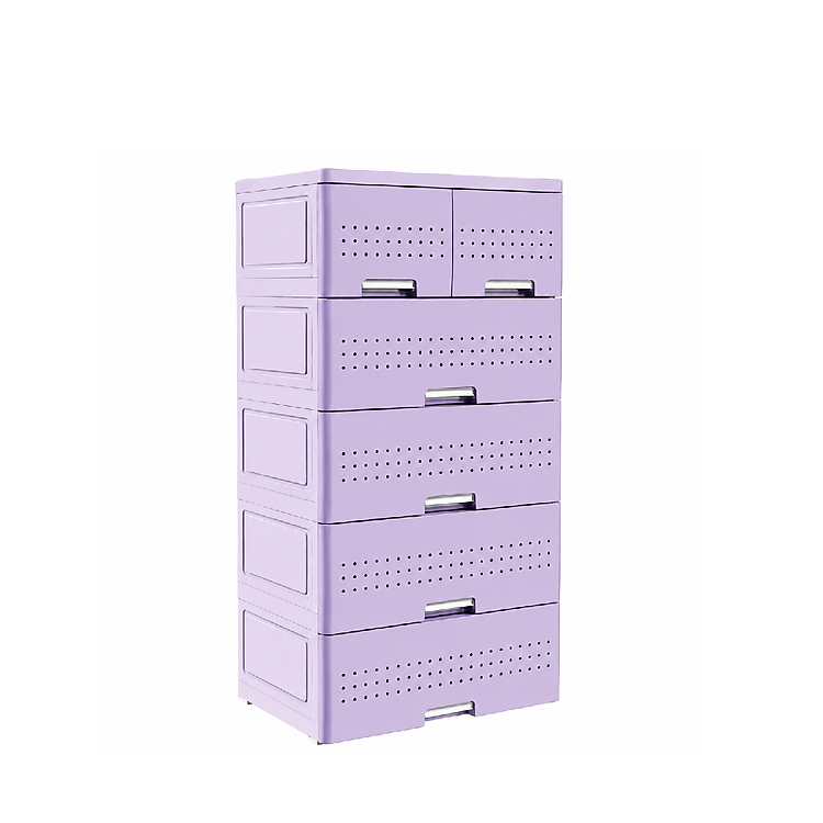 Tủ Tabi Diamond-L 5 tầng DUY TÂN nhựa PP/ABS, bao gồm 4 hộc lớn và 2 hộc nhỏ, tủ quần áo đa năng, tiện lợi