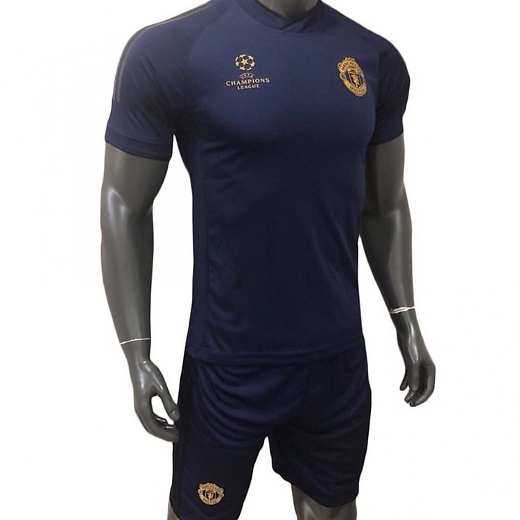 Bộ Quần Áo Bóng Đá MU C1 Đen Cao Cấp - Đồ Đá Banh 2018 2019