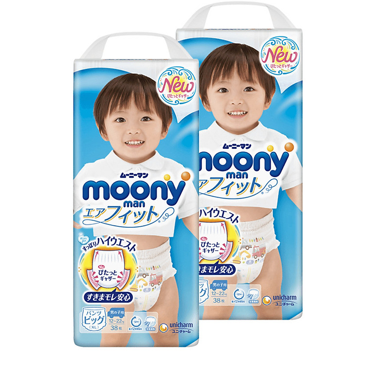 Mua Bỉm Moony Blue XL Combo 2 cho bé Giá tốt - Hình ảnh 2