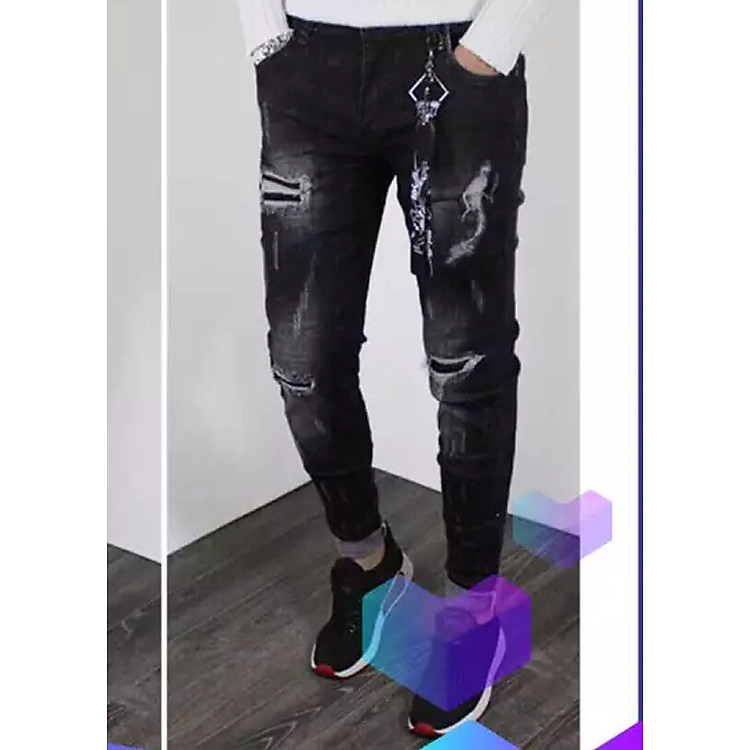 QUẦN JEAN NAM RÁCH THỜI TRANG QJ019