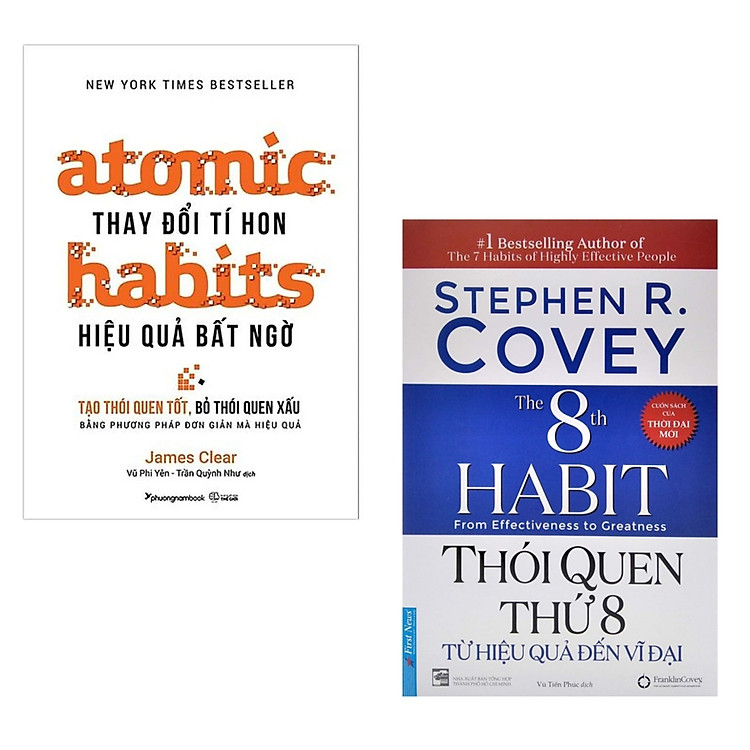 Combo 2 Cuốn: Thói Quen Thứ 8+ Atomic Habits - Thay Đổi Tí Hon, Hiệu Quả Bất Ngờ ( Tặng Kèm Bookmark)