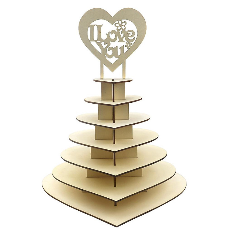 7-Layer Chocolate Display Rack Stand Tower Heart Wedding Party Centrepiece Decor