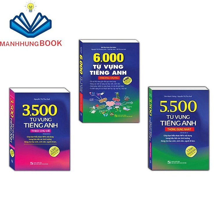 3500 Từ Vựng Tiếng Anh Theo Chủ Đề & 5500 Từ Vựng Tiếng Anh Thông Dụng & 6000 Từ Vựng Tiếng Anh (Màu)