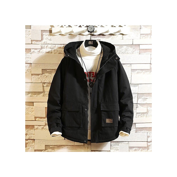 ÁO KHOÁC KAKI NAM QUẢNG CHÂU TÚI HỘP -LÓT LÔNG CỪU SIÊU DÀY CHO MÙA ĐÔNG