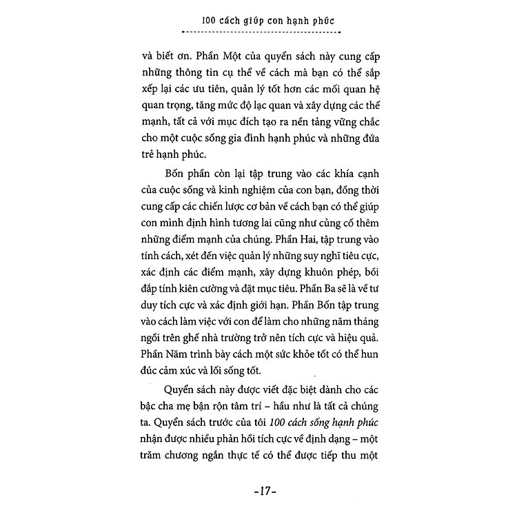 Cẩm Nang Cho Cha Mẹ Bận Rộn - 100 Cách Giúp Con Hạnh Phúc - Ảnh 4