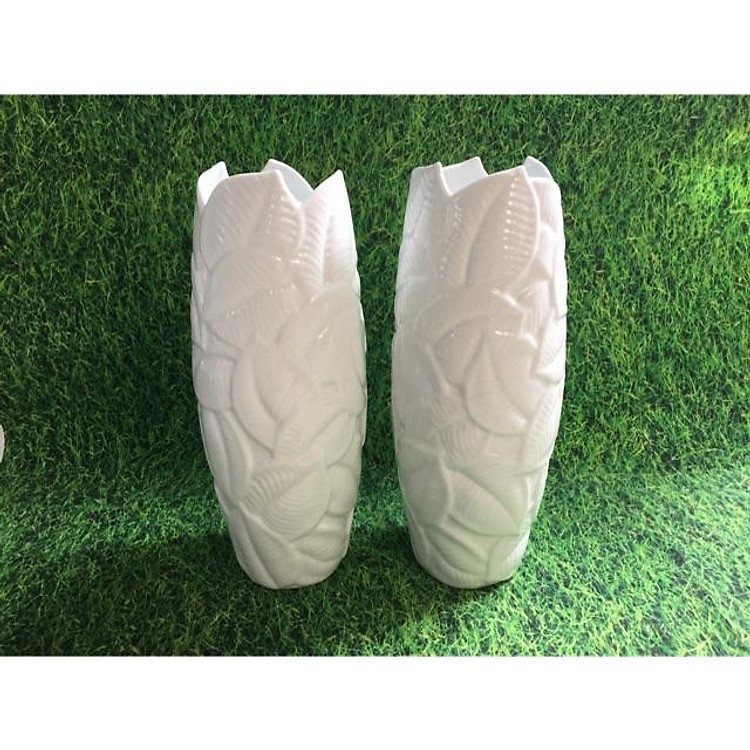 Lọ hoa 3 D gốm sứ Bát Tràng Cao cấp ( Lọ lá )