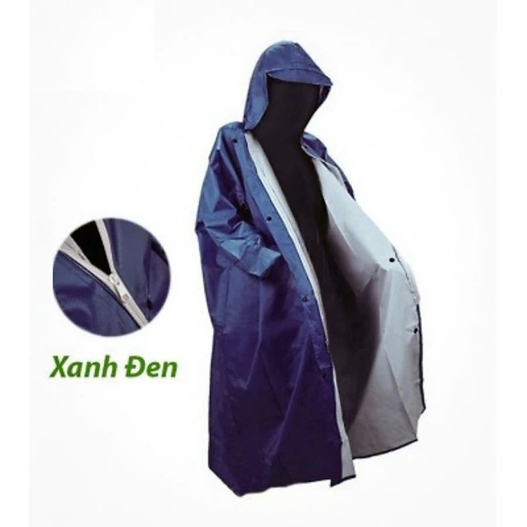 Áo Mưa Măng Tô 2 Lớp Cao Cấp Nút Bấm Ngoài + Dây Kéo – Độ Bền Cao, Chống Nước Tốt Hơn