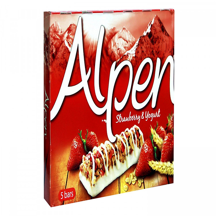 Ngũ Cốc Ăn Sáng Thanh Dâu & Yogurt Alpen (5 Thanh x 29g)