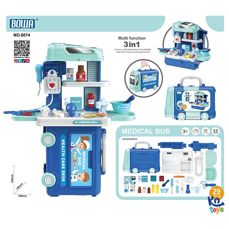 Mua Bộ Đồ Chơi Xe Buýt Y Tế BOWA Chính hãng Tiết kiệm