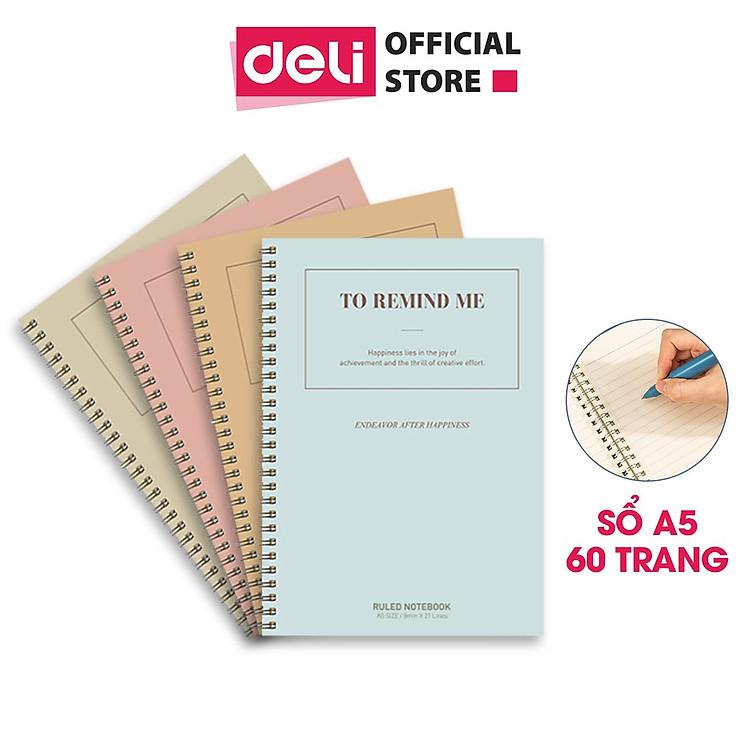 Sổ Tay Ghi Chép A5 Gáy Xoắn (60 trang)