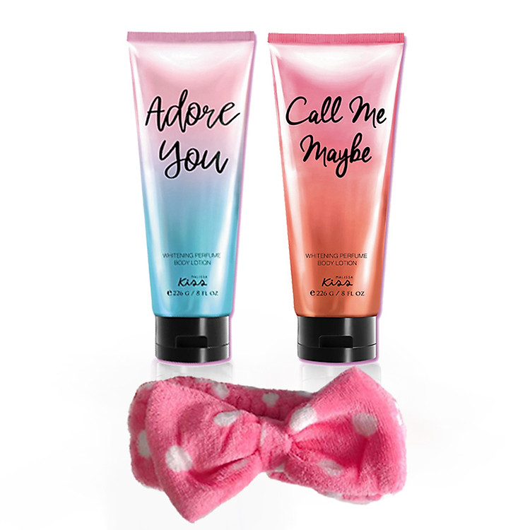 Combo 2 Tuýp Lotion hương nước hoa Malissa Kiss 226ml ( Adore You + Call me maybe) - Tặng băng đô