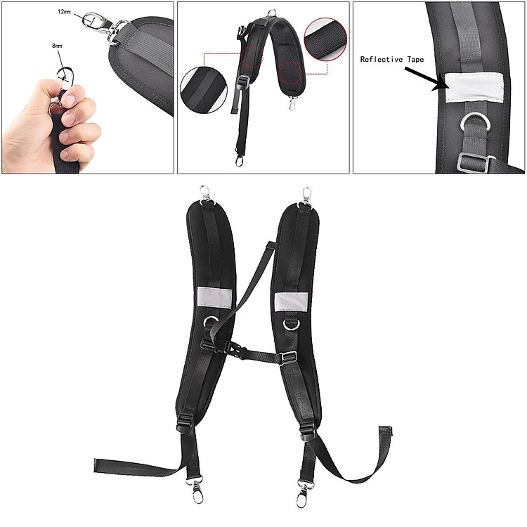 Pack Frame Replacement Backpack Shoulder Straps With Clips Accessories Strap