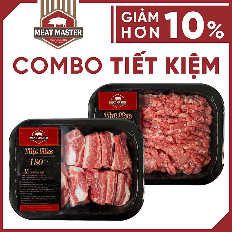 Combo Heo tiết kiệm Thịt xay - Sườn non Meat Master ( 400 G ) - Giao nhanh
