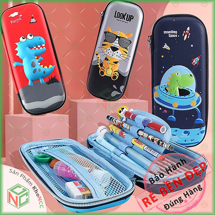 Hộp Bút In Hoạt Hình Nổi 3D Siêu Nhẹ Chống Thấm KLM-HBN3D (Nhiều Hình Dáng)