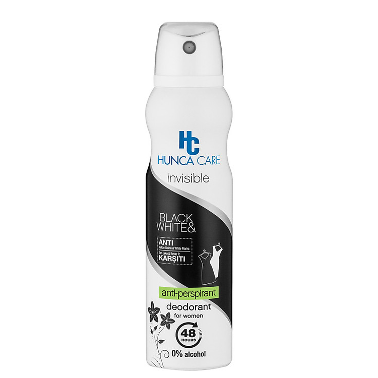 Xịt Khử Mùi 48h Hương Cam Bergamot Và Chanh giảm vệt ố vàng trên áo Hunca Care 150ml