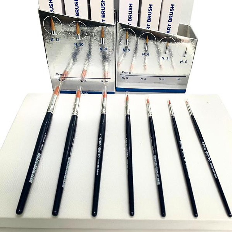 Cọ Vẽ Đầu Tròn GIOTTO Pennelli Serie 500 Taklon F567000 - Ảnh 6