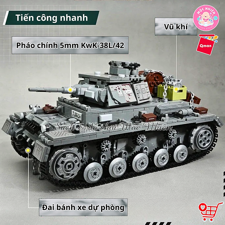Mua Đồ chơi xếp hình Qman 21028 - 1058 mảnh Chính hãng Tiết kiệm - Hình ảnh 5