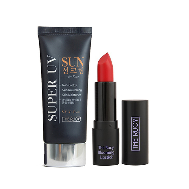Bộ trang điểm The Rucy (Kem Chống Nắng & Son lì Blooming #1)