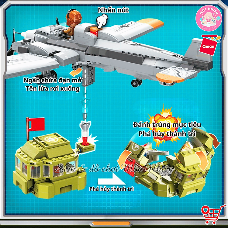 Đồ chơi lắp ráp Máy bay chiến đấu Qman Chính hãng Giá tốt - Hình ảnh 5