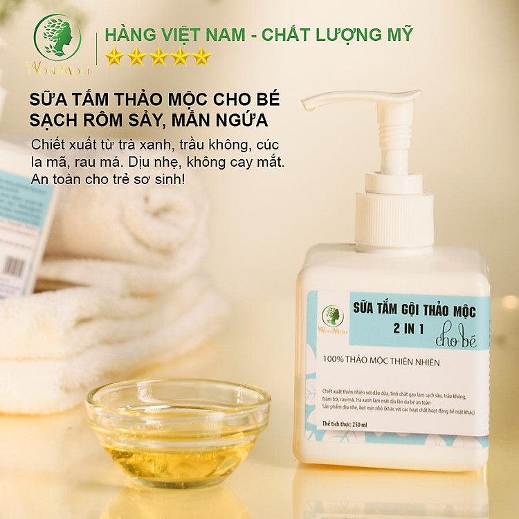 Mua Bộ tắm gội thảo mộc cho bé Wonmom Chính hãng Tiết kiệm - Hình ảnh 3
