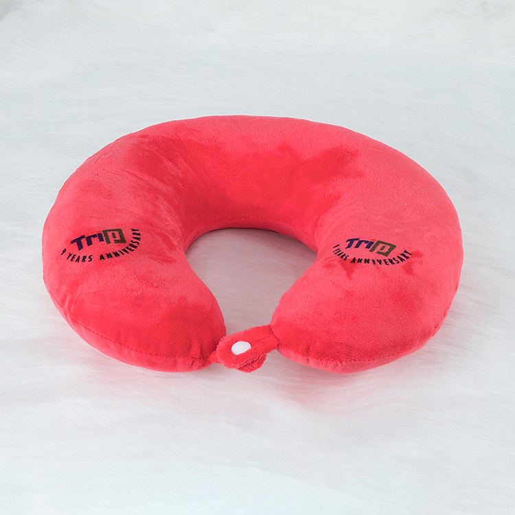 Gối cổ chữ u TRIP lông mềm mịn, có nút bấm