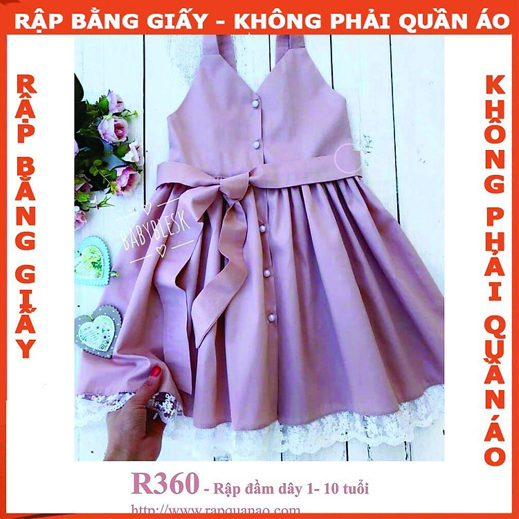 Rập đầm dây bé gái A0 mã R360 (10 chiếc)