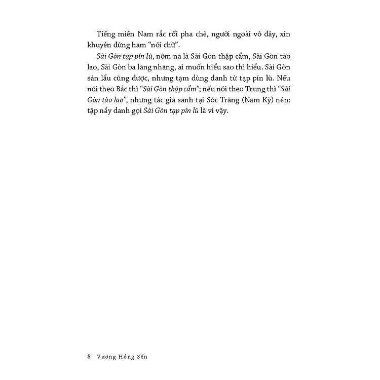 Vương Hồng Sển - Sài Gòn tạp pín lù - Ảnh 7