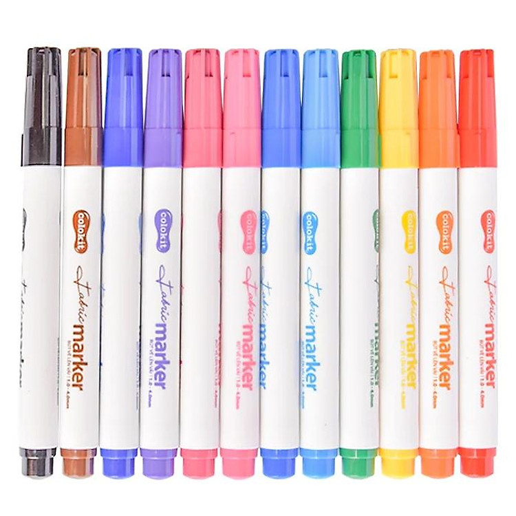 Bút Vẽ Trên Vải Colorkit FM-C002 (12 chiếc) - Ảnh 4