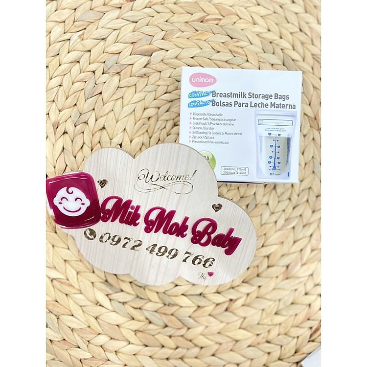 Túi trữ sữa Unimom 210ml - Hộp 20 túi Chính hãng Ưu đãi - Hình ảnh 2