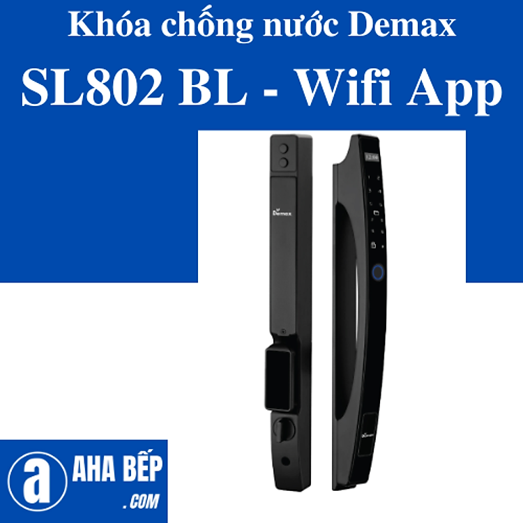 KHÓA CHỐNG NƯỚC DEMAX SL802 BL - WIFI APP - HÀNG CHÍNH HÃNG