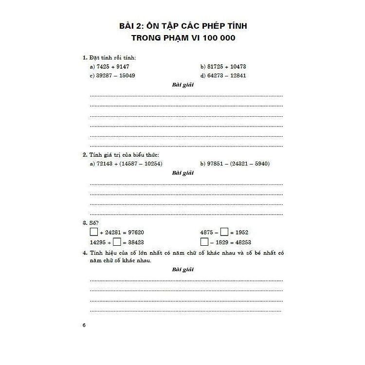 Vở Bài Tập Nâng Cao Toán Lớp 4 - Bám Sát SGK Kết Nối Tri Thức Với Cuộc Sống (Tập 2) - Ảnh 3