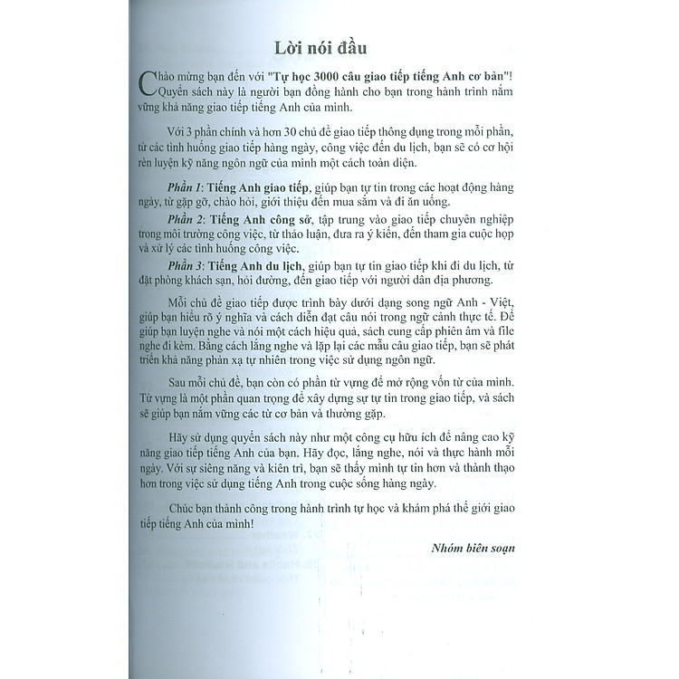 Tự Học 3000 Câu Giao Tiếp Tiếng Anh Cơ Bản - Ảnh 3