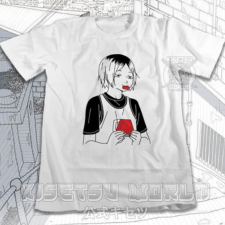 Áo phông KENMA KOZUME NEKOMA HIGH HAIKYUU Baju Karakter Jepang x 6111 Kisetsu Tshirt