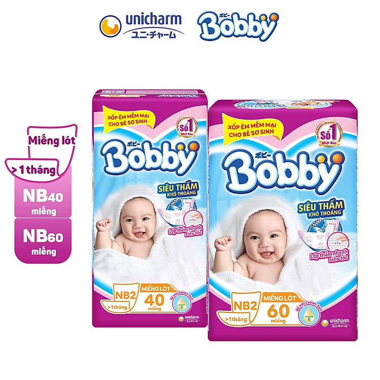 Tã Giấy Newborn 2 Bobby 40 Miếng Chính hãng Giá rẻ - Hình ảnh 2