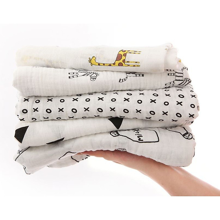 Mua Set 3 Khăn Xô Sọi Tre Muslin Cho Bé Chính hãng Giá tốt - Hình ảnh 4