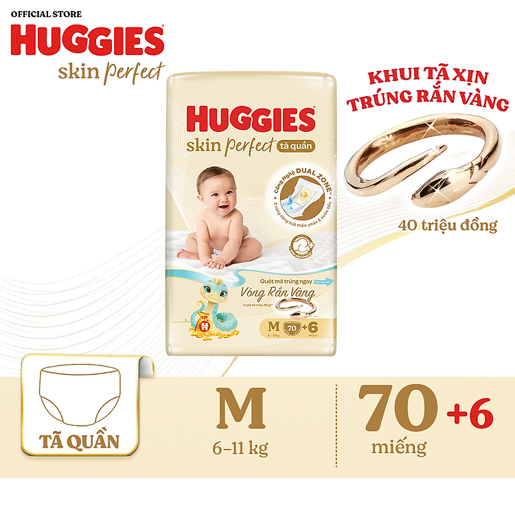 Tìm mua tại Avakids:Tã quần Huggies Rắn vàng giới hạn M70+6, tràn ngập Khuyến mãi, Ưu đãi
