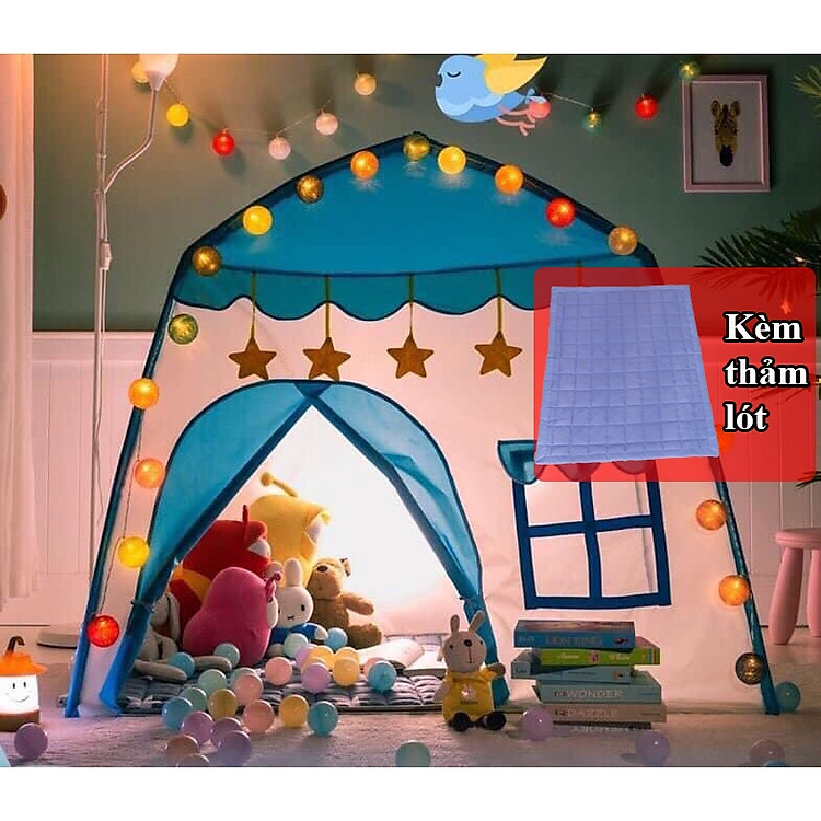 Mua Lều công chúa hoàng tử kèm đèn và thảm Chính hãng Ưu đãi - Hình ảnh 4