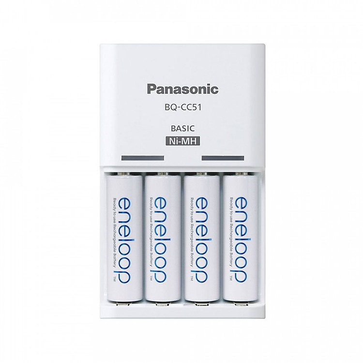 Combo 4 Pin Eneloop AA Và Sạc Panasonic BQ-CC51 - Hàng Nhập Khẩu