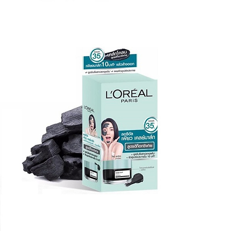 Sample L'oreal Mặt Nạ Đất Sét Thanh Lọc Giảm Mụn Đầu Đen L'Oreal Paris Pure Clay Mask Detoxify (6 Gói/5 Gam)