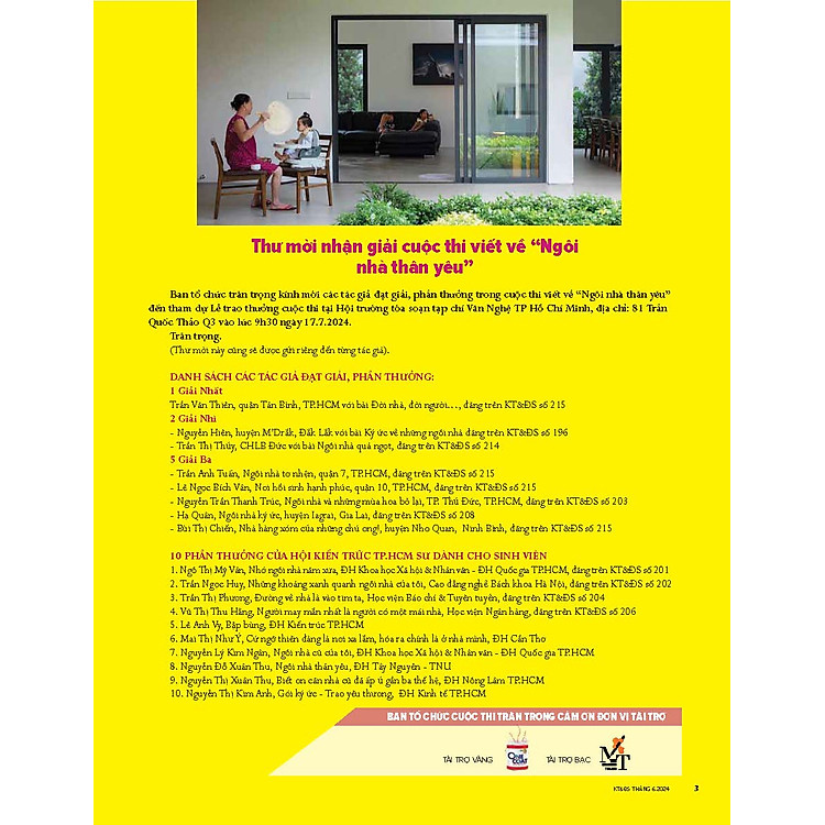 Tạp chí Kiến Trúc và Đời Sống số 216 (Tháng 6-2024) - Ảnh 2