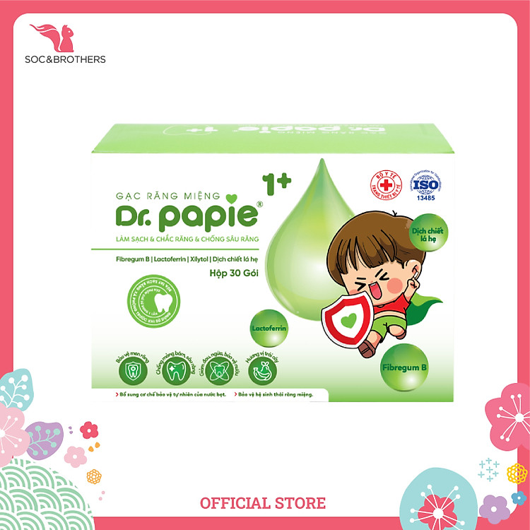 Mua tại Lazada: Gạc Rơ Lưỡi Dr Papie 30 Miếng Chính hãng, giá tốt
