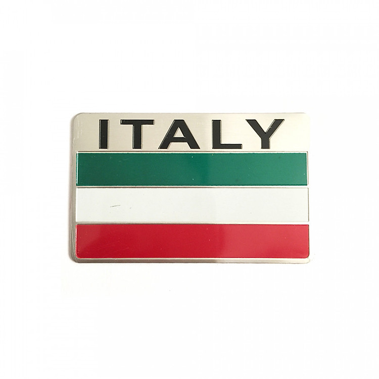 Tem Nhôm Cờ Italy Dán Xe Máy - Chất Liệu Alumnium - Chống Thấm Nước