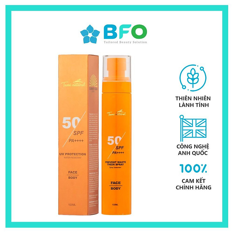 Xịt Chống Nắng Bảo Vệ Da Tối Ưu Summer SUN Spray SPF 50 PA++++ 100ml