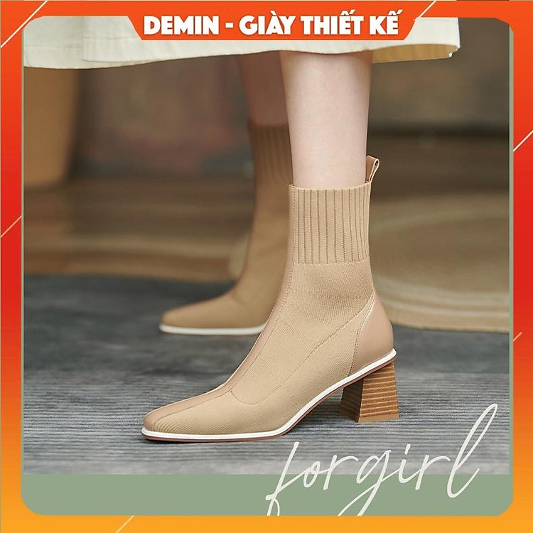 Giày Bốt Vải Nỉ Cao Cổ - KBS052