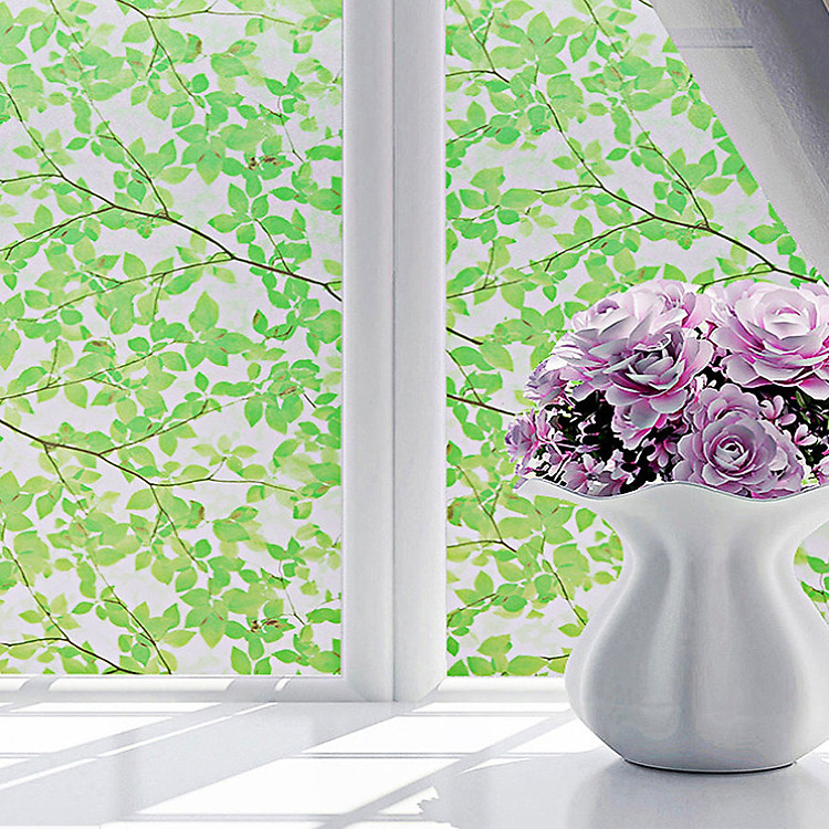 3m decal dán kính khổ 60cm- làm mờ kính- hoạt tiết lá xanh