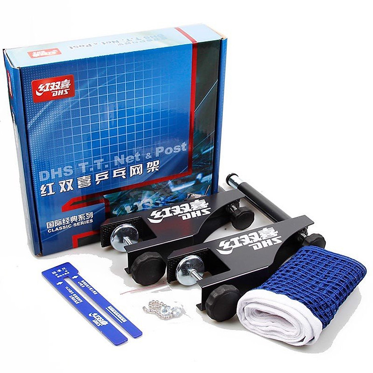 Lưới Bóng Bàn DHS Chính Hãng - Bộ Cọc Lưới Chính Hãng DHS Cao Cấp - Đầy Đủ Phụ Kiện