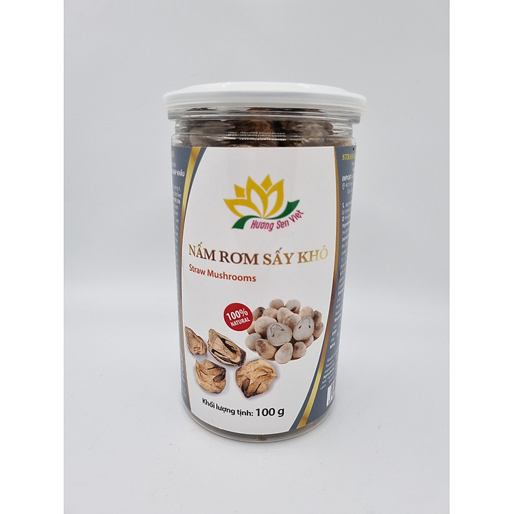 NẤM RƠM SẤY KHÔ HŨ 100G - HƯƠNG SEN VIỆT