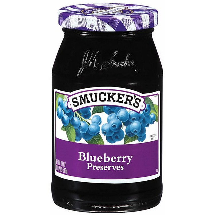Mứt Việt Quất Smucker's 340g - Nhập Khẩu Mỹ | Smucker's Blueberry Preserves 340g
